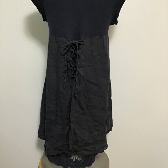 Vivian Shyu Linen Blend Dress with Lace Trim at Hem Size M - Picture 6 of 14